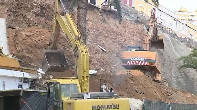 Obras de desmonte de la ladera (Foto RTVC)